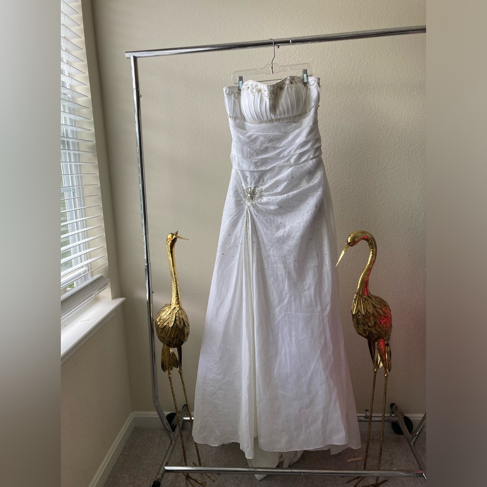 Strapless Rhinestone Wedding Dress - Picture 2 of 10